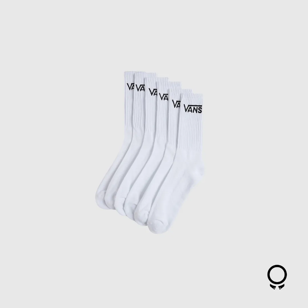 MEDIAS VANS CLASSIC CREW WHITE PACK 6