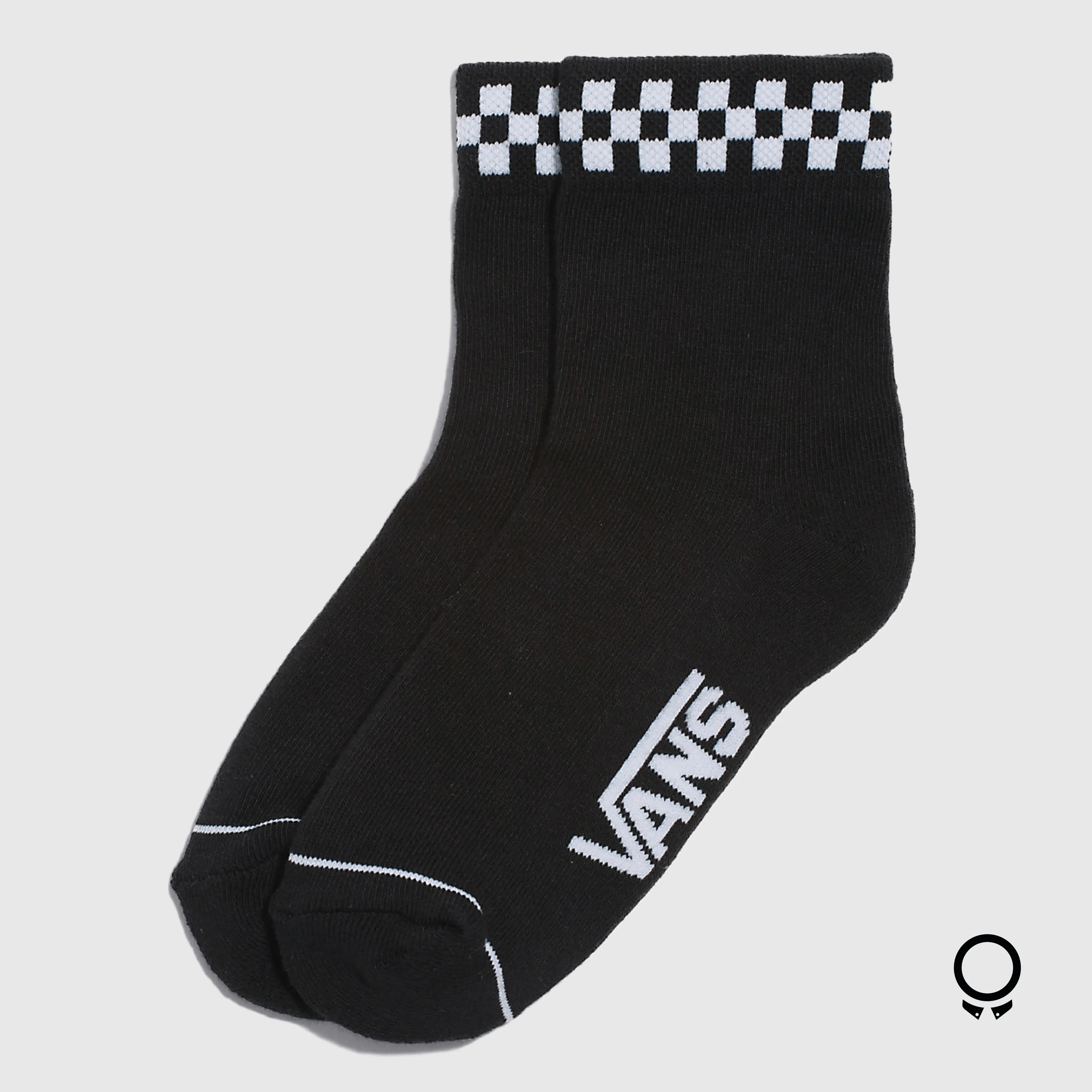 MEDIA VANS WM PEEK CHECK CREW BLACK 6.5 -10 1PK