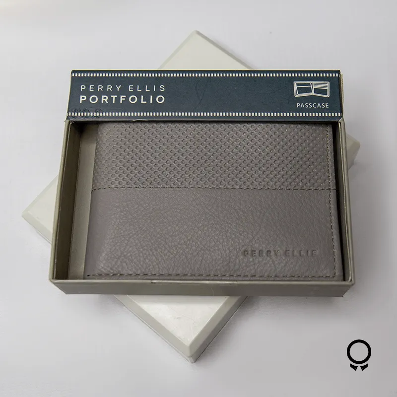 BILLETERA PERRY ELLIS PREMIUM GRIS